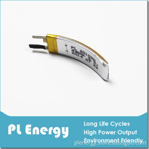 3.7V 43mAh Ultra Thin Curved Lithium Polymer Battery